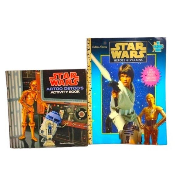 NEW Vintage Star Wars Artoo-Detoo Heroes and Villains Children's Activity Books - Picture 1 of 11